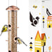 iBorn Metal Bird Feeders Brushed Copper Wild Bird Feeder for Outdoors Hanging Al