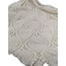 PEACOCK FEATHER PATTERNED VINTAGE CROCHETED CREAM TABLECLOTH! 68 DIAMETER!