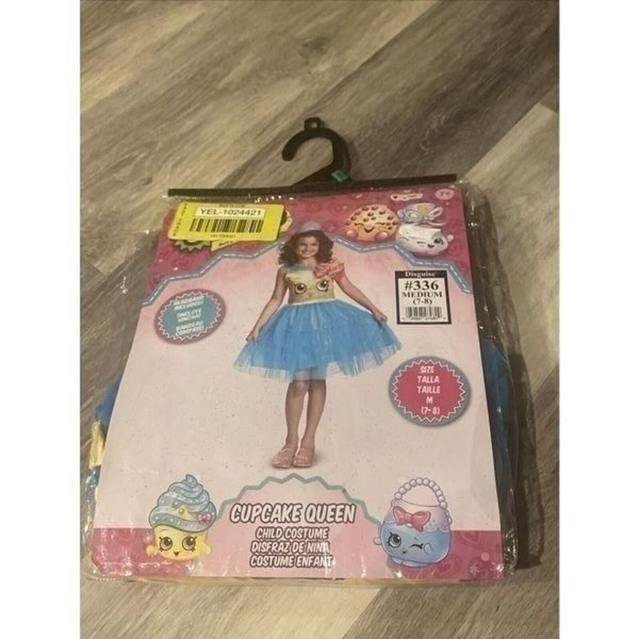 Shopkins Cupcake Queen Girl's Child Halloween Costume Girl Size M 7-8 NEW