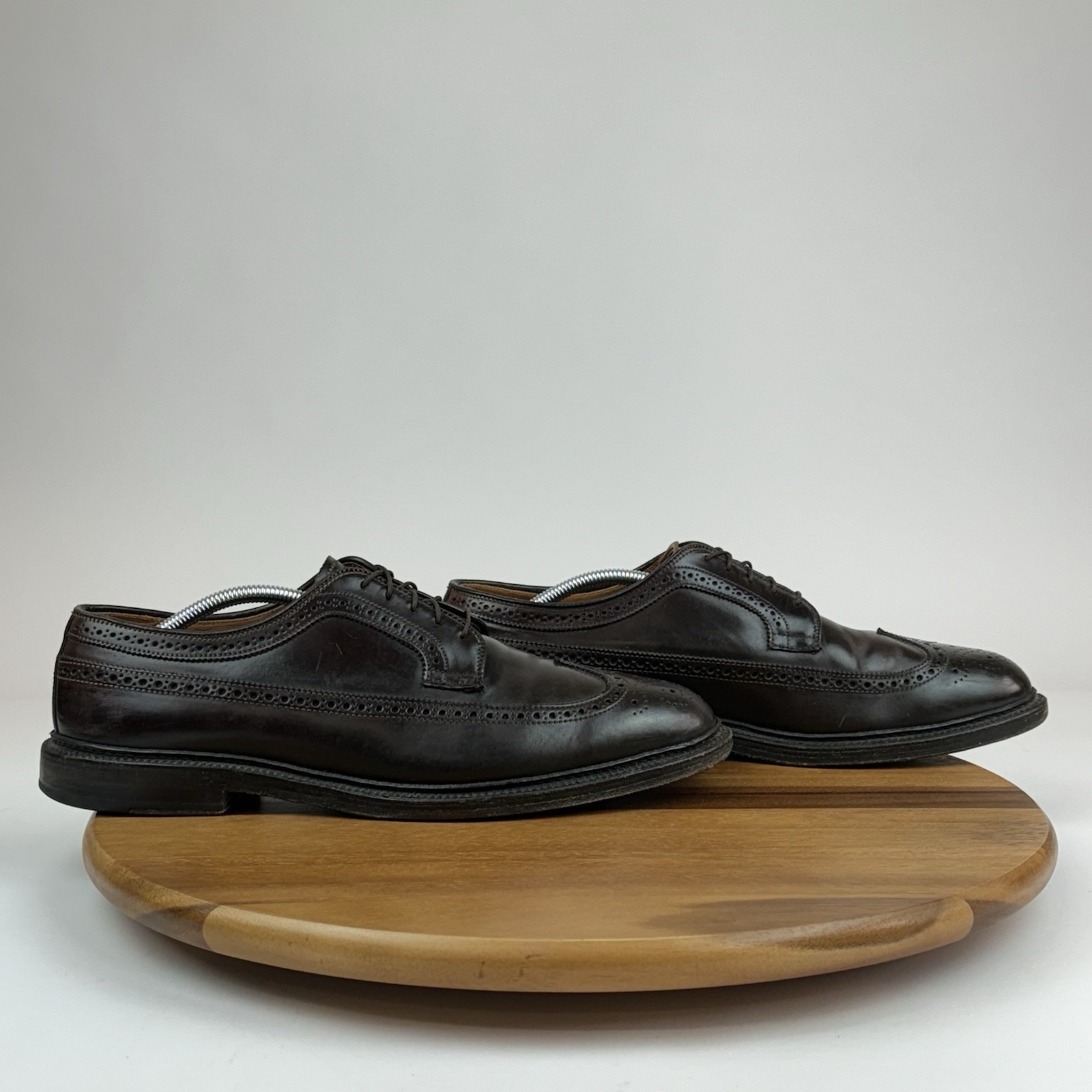 Mens Alden New England 975 Vintage Cordovan Leather Wingtip Oxfords Size 11.5