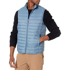 Mens Vest XL Blue Puffer Lightweight Water Resistant Packable