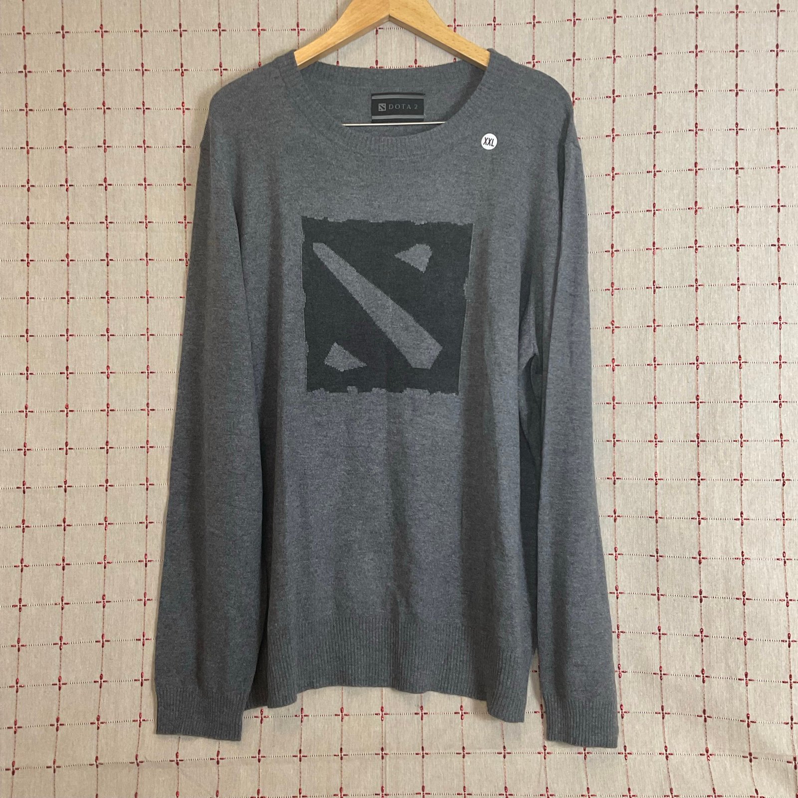 WeLoveFine Dota 2 Logo Gamer Sweater XXL 2XL Oversized Unisex Wool Cashmere New