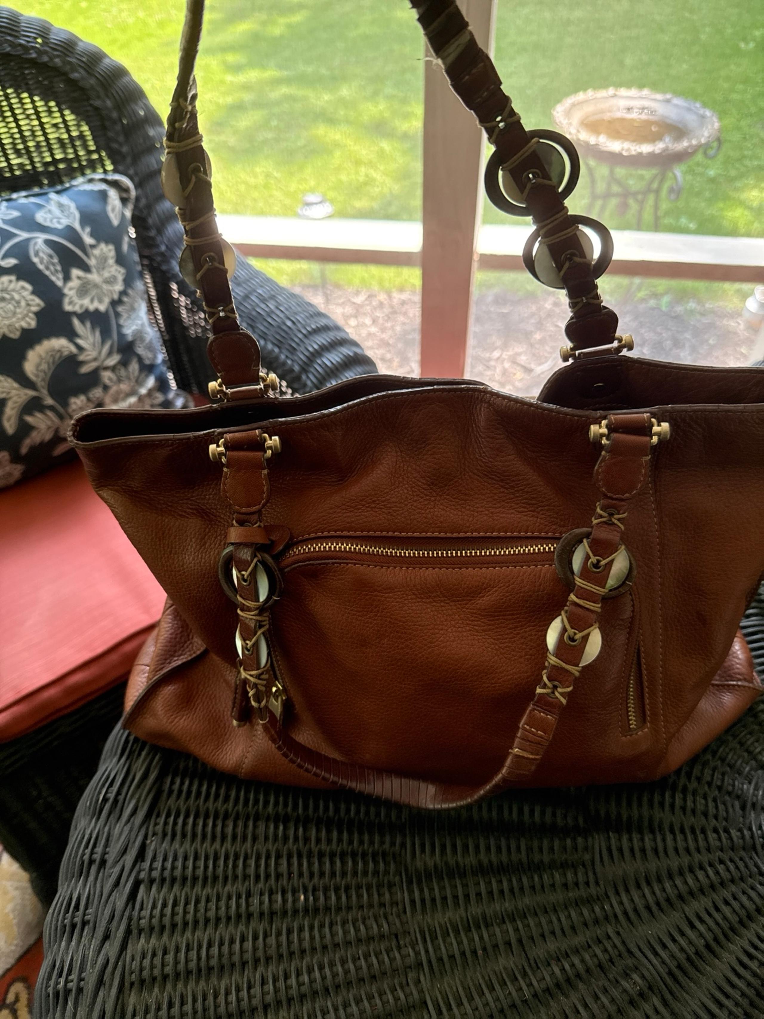 Liz Claiborne luggage brown leather handbag