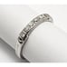 Unique 18K Karat Solid White Gold Single Row Diamond Wedding Band Ring Size 5.50