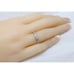 Unique 18K Karat Solid White Gold Single Row Diamond Wedding Band Ring Size 5.50