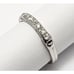 Unique 18K Karat Solid White Gold Single Row Diamond Wedding Band Ring Size 5.50