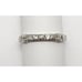 Unique 18K Karat Solid White Gold Single Row Diamond Wedding Band Ring Size 5.50