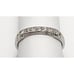 Unique 18K Karat Solid White Gold Single Row Diamond Wedding Band Ring Size 5.50