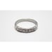Unique 18K Karat Solid White Gold Single Row Diamond Wedding Band Ring Size 5.50
