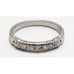 Unique 18K Karat Solid White Gold Single Row Diamond Wedding Band Ring Size 5.50