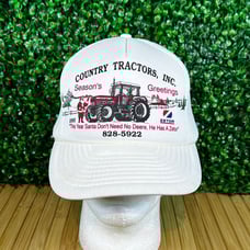 Vintage 1991 Country Tractors Inc Season's Greetings Zetor High Brim Snapback Ha