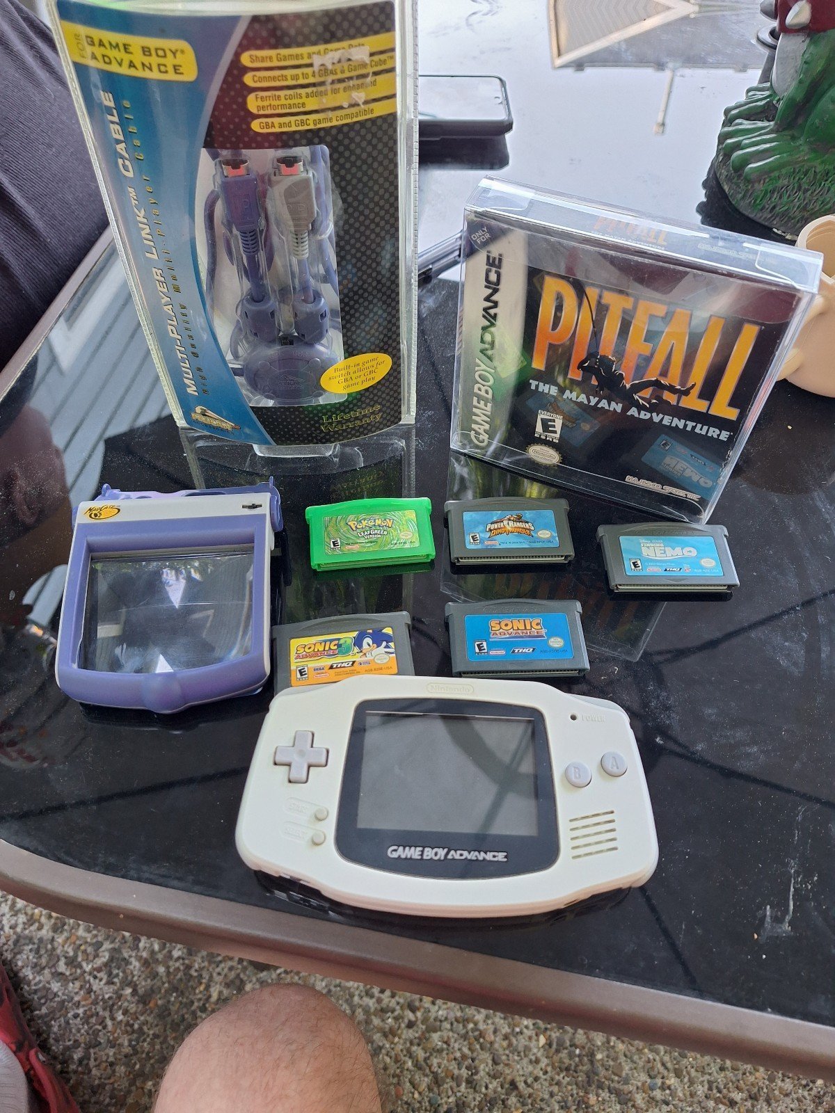 Gameboy Advance Bundle With 6 Games Front Magnifying Light And Link Cable