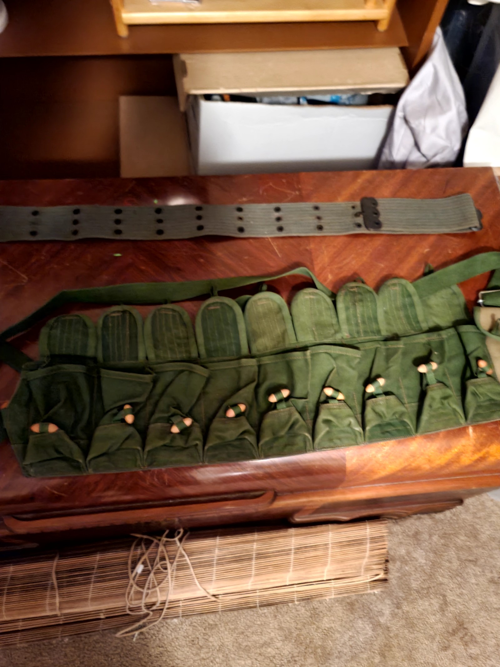 Us army and Japanese vintage ammo belts