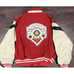 Vintage Budweiser Wool Leather Varsity Jacket Men Large NIP Red