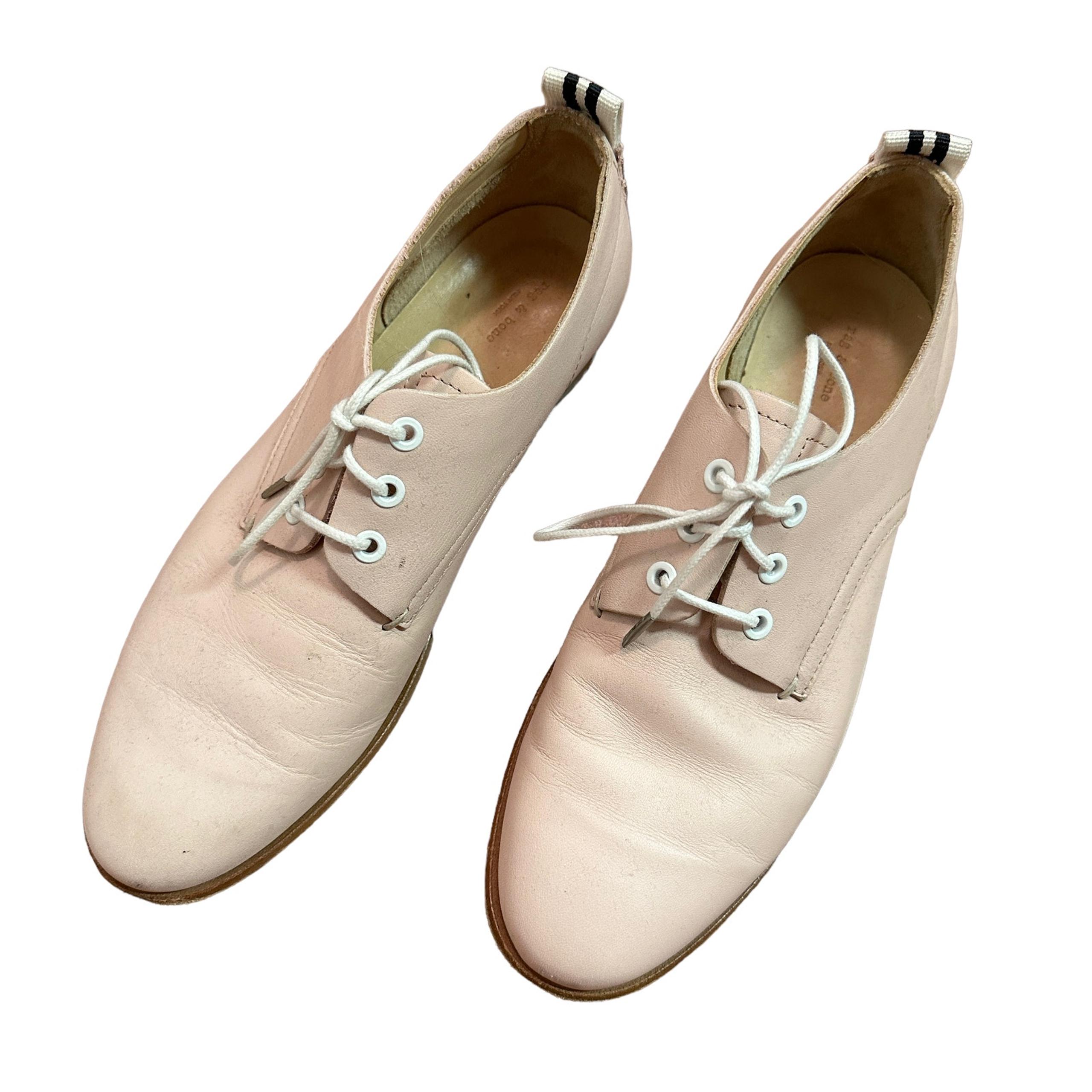 Rag & Bone Audrey Pink Leather Oxford 38