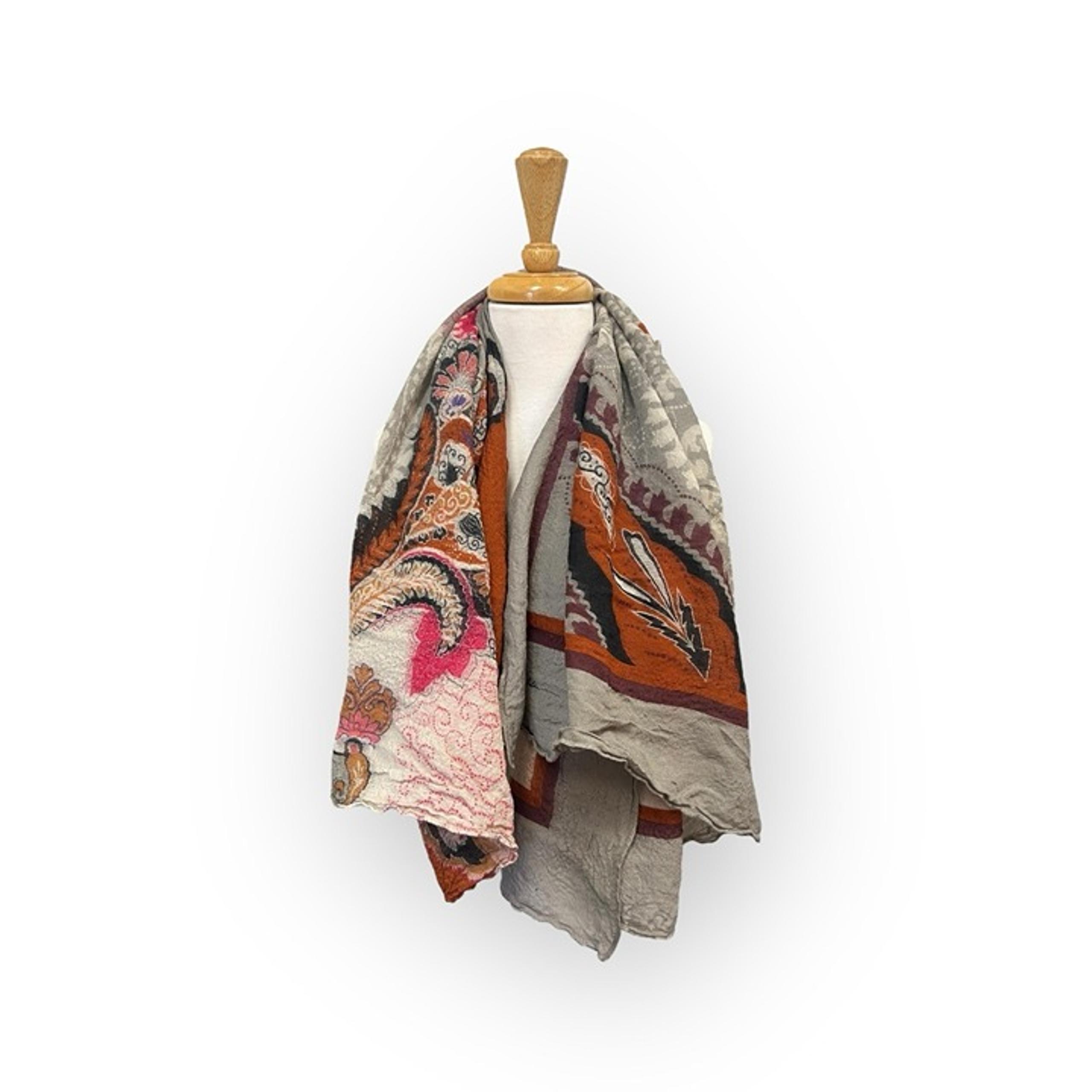 Cabi Printed Scarf #606 Silk Wool Blend Paisley