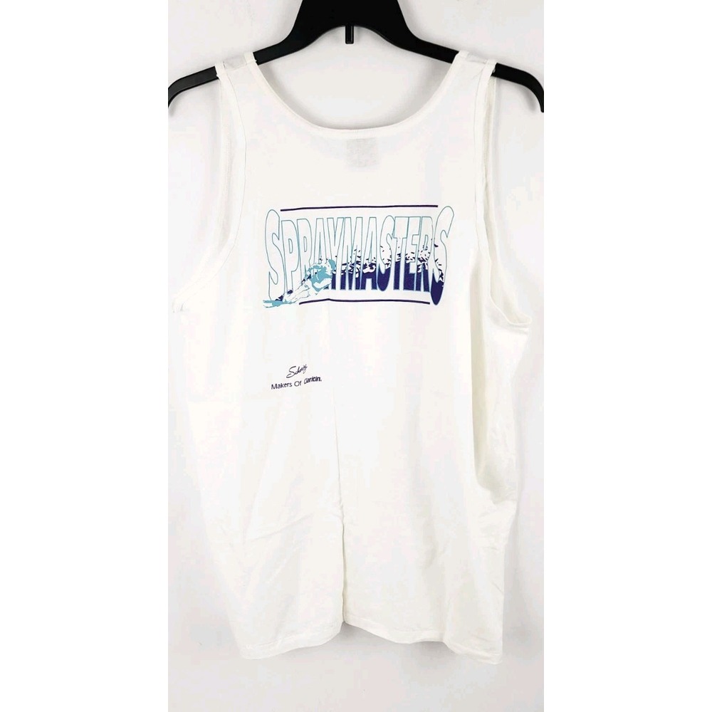 Vtg Surf Tank Top Single Stitch Spraymasters Oneita Size XL