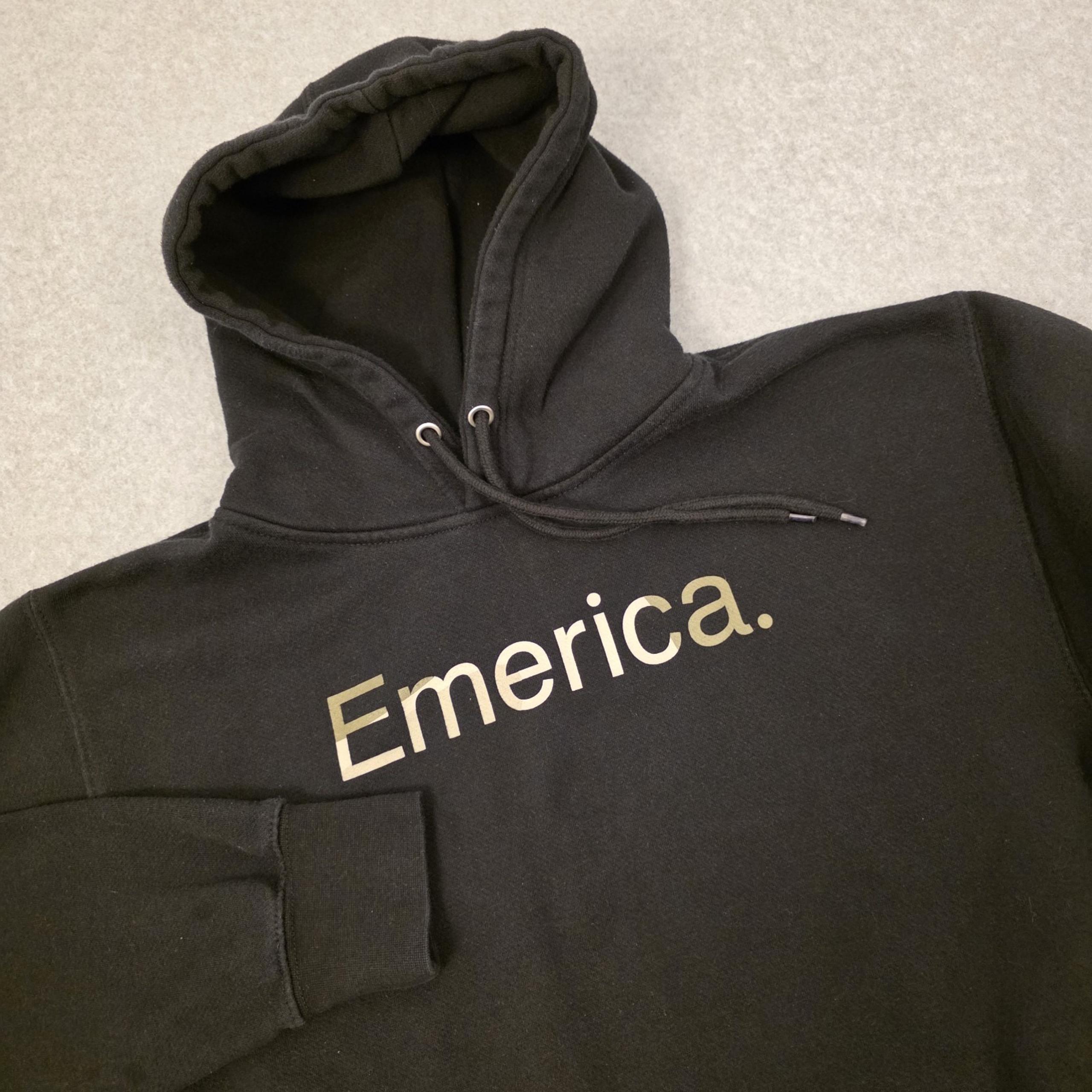 Emerica Pullover Hoodie Men's Size Medium Black Long Sleeve Pure Logo Streetwear