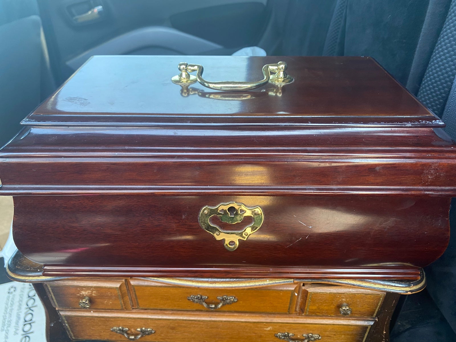 Vintage Jewelry Box With Tray Jewellery Organizer Box