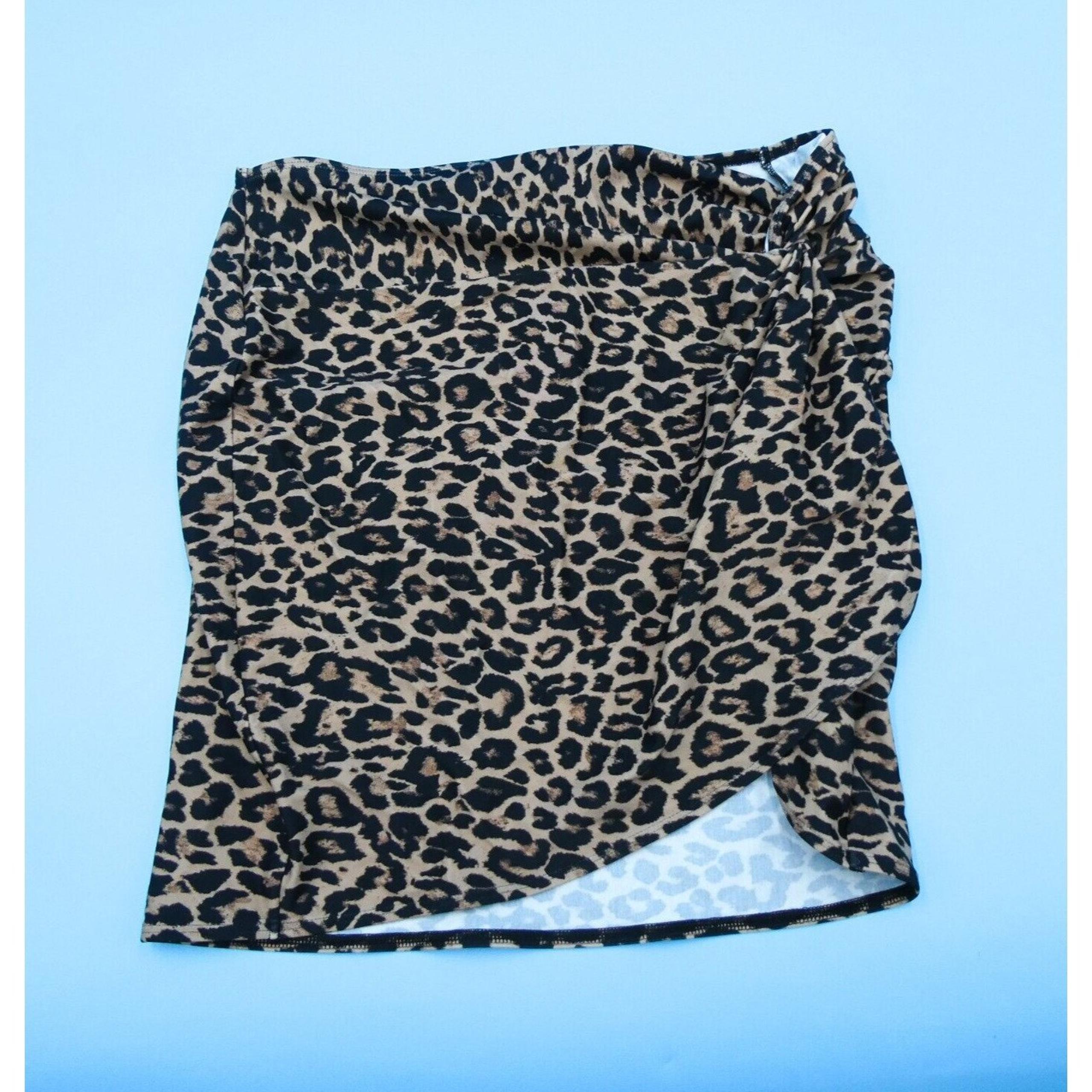 Victorias Secret XS Leopard Print Cover Up Wrap Skirt Bikini Bottom Swimwear New