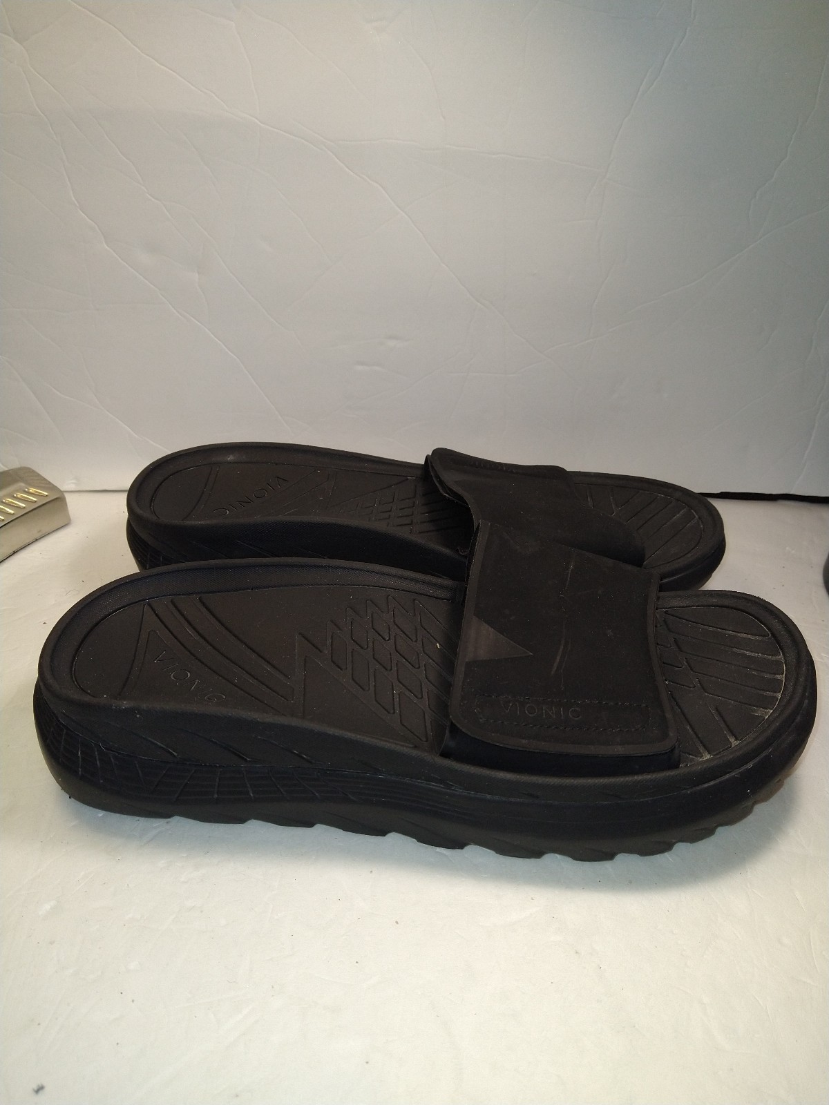 Vionic Rejuvenate Black Recovery Slide Sandals Men's sz 11.5