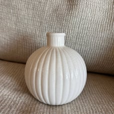 Vintage Rare Tiffany &Co. White Small Round Weave Porcelain Vase