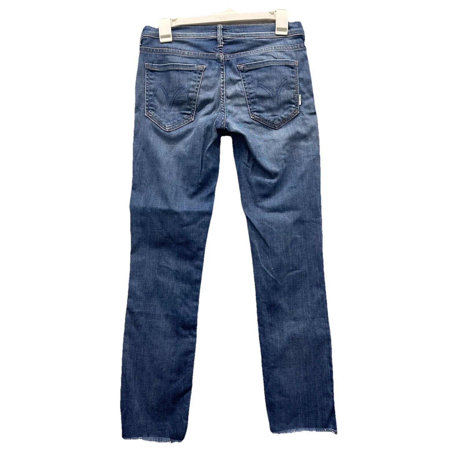 Mother Jeans The Slasher in Getaway Girl Size 27” Waist 30” Length Fray Straight