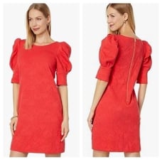 Lilly Pulitzer Knowles Elbow puff Sleeve sheath Dress Size M