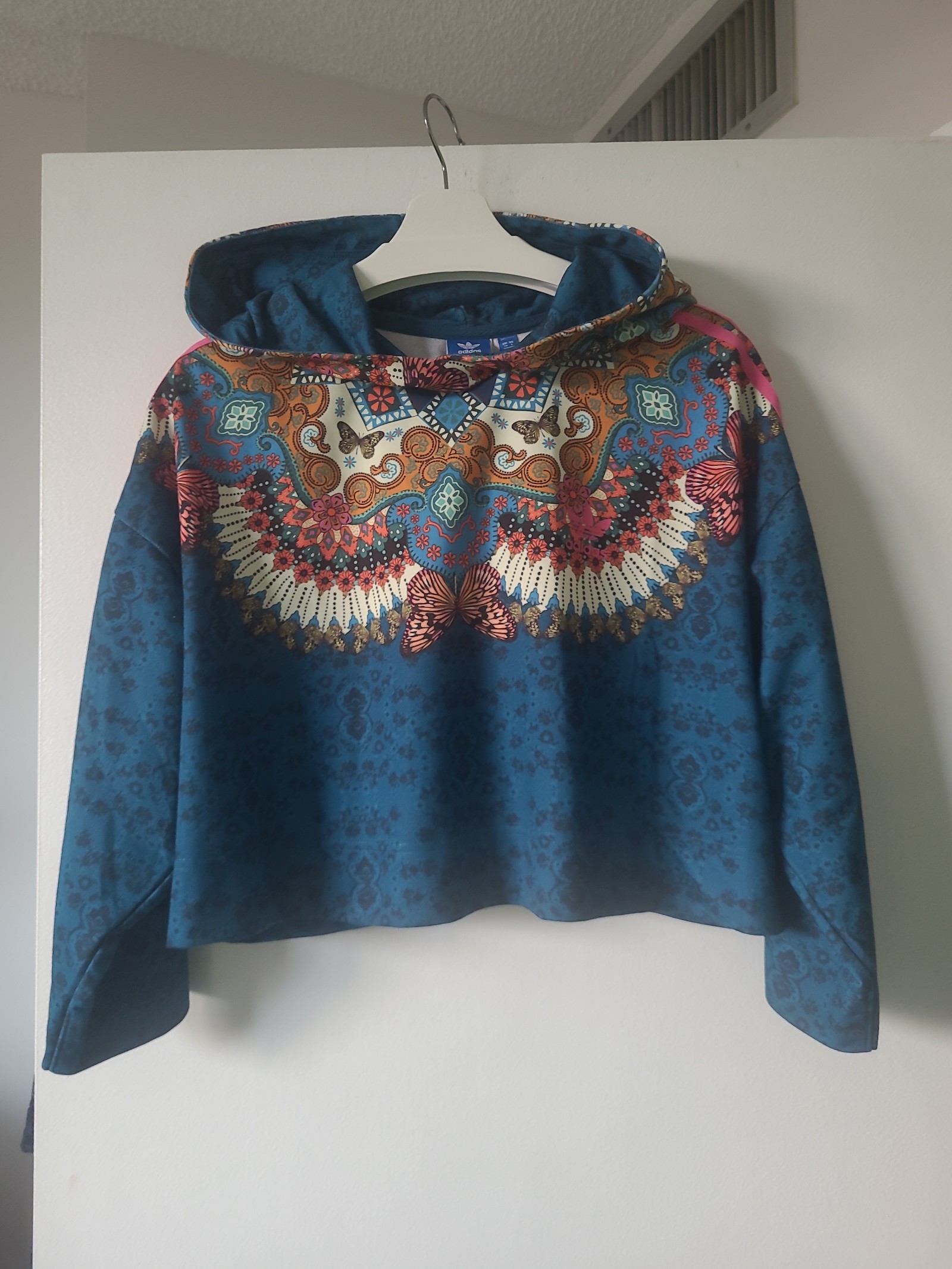 Adidas x Farm Borbomix Cropped Hoodie Women's Size L, NWOT