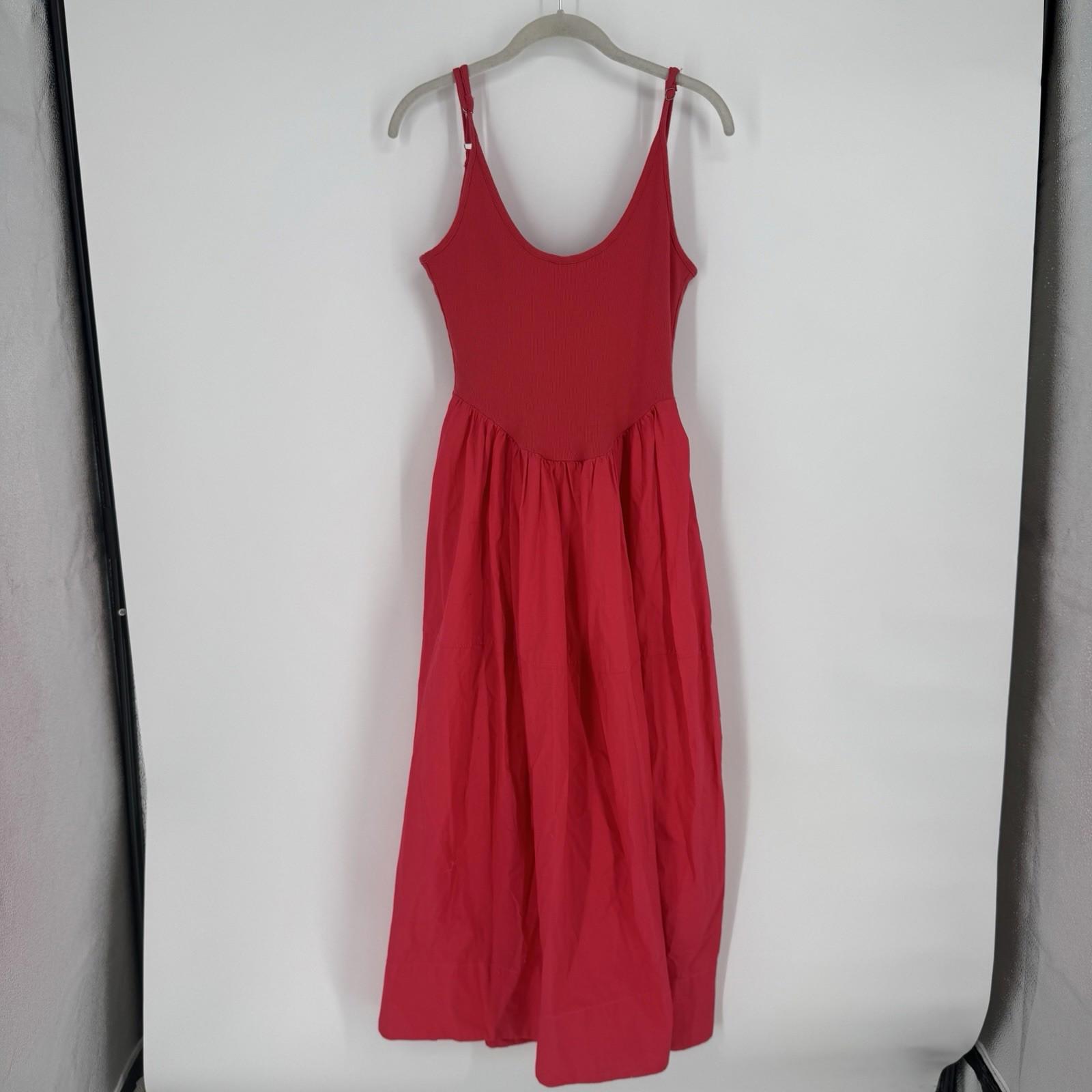 Free People dress xs red pink fit and flare midi maxi wedding party going out