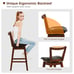 Set of 2 Swivel Counter Height Bar Stool