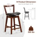 Set of 2 Swivel Counter Height Bar Stool