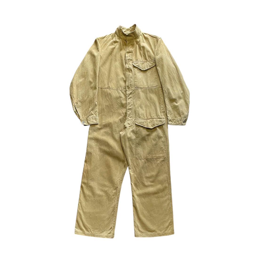 40s Vintage British Army Mechanics Suit Overall Used Clothing