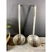 Antique Metal Soup Ladle & Skimmer Spoon Strainer Primitive Kitchen Early 1900s?