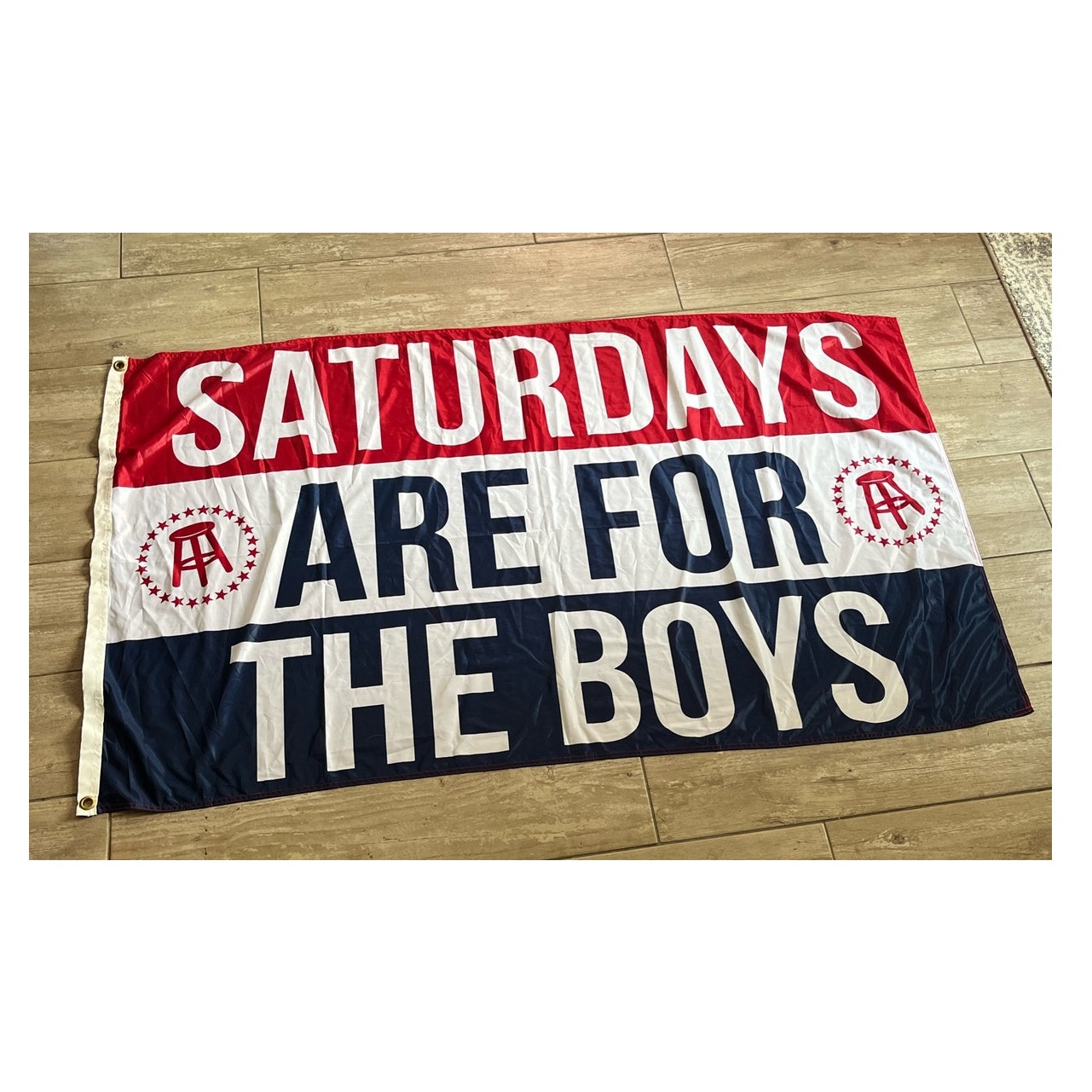 Barstool Sports Large Flag ~ Saturday For The Boys! 60 x33 Red White Blue
