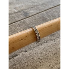 925 Sterling Silver Ring CZ Ring Size 4.5 2.86g Vintage
