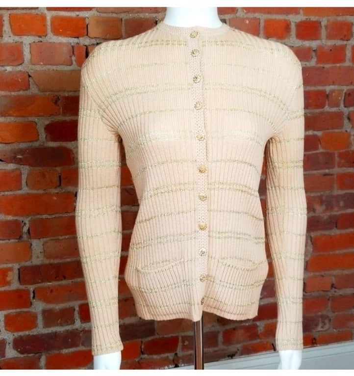 Vintage St . John Sparkly Cardigan Size XS