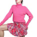 Vtg Precious Fibers Bubblegum Pink Cashmere Turtleneck Sweater Size L