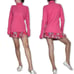 Vtg Precious Fibers Bubblegum Pink Cashmere Turtleneck Sweater Size L