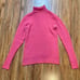 Vtg Precious Fibers Bubblegum Pink Cashmere Turtleneck Sweater Size L