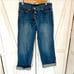 ✨J Crew button fly crop boyfriend blue jeans 4