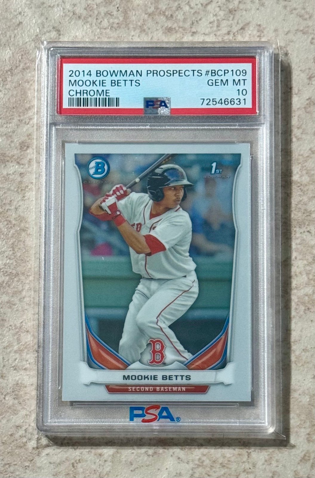 2014 Bowman Chrome Prospects Mookie Betts PSA 10 GEM MINT Rookie RC #BCP109