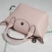 Mini Le Pliage Cuir Pink Leather Top Handle Bag