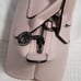 Mini Le Pliage Cuir Pink Leather Top Handle Bag