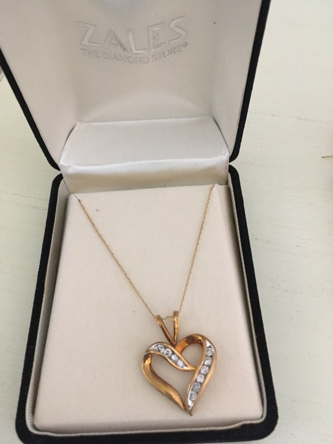 10KT Gold & Diamond Heart-Shaped Pendant