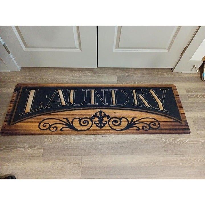 Laundry Room Rug Runner Brown 20 x60 Non Slip Waterproof Laundry Mats