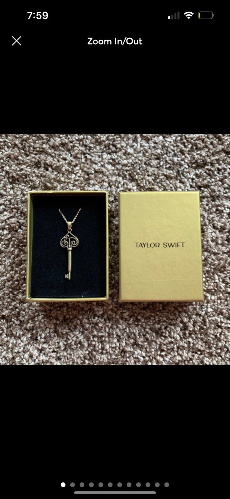 taylor swift “capture it remember it” vault key necklace