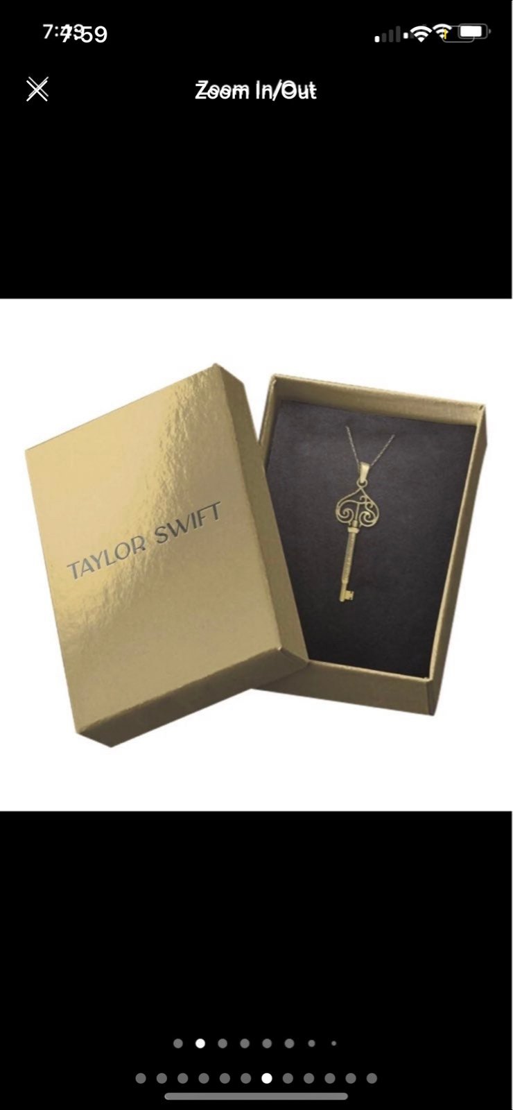 NEW Taylor Swift Fearless Vault Key Necklace