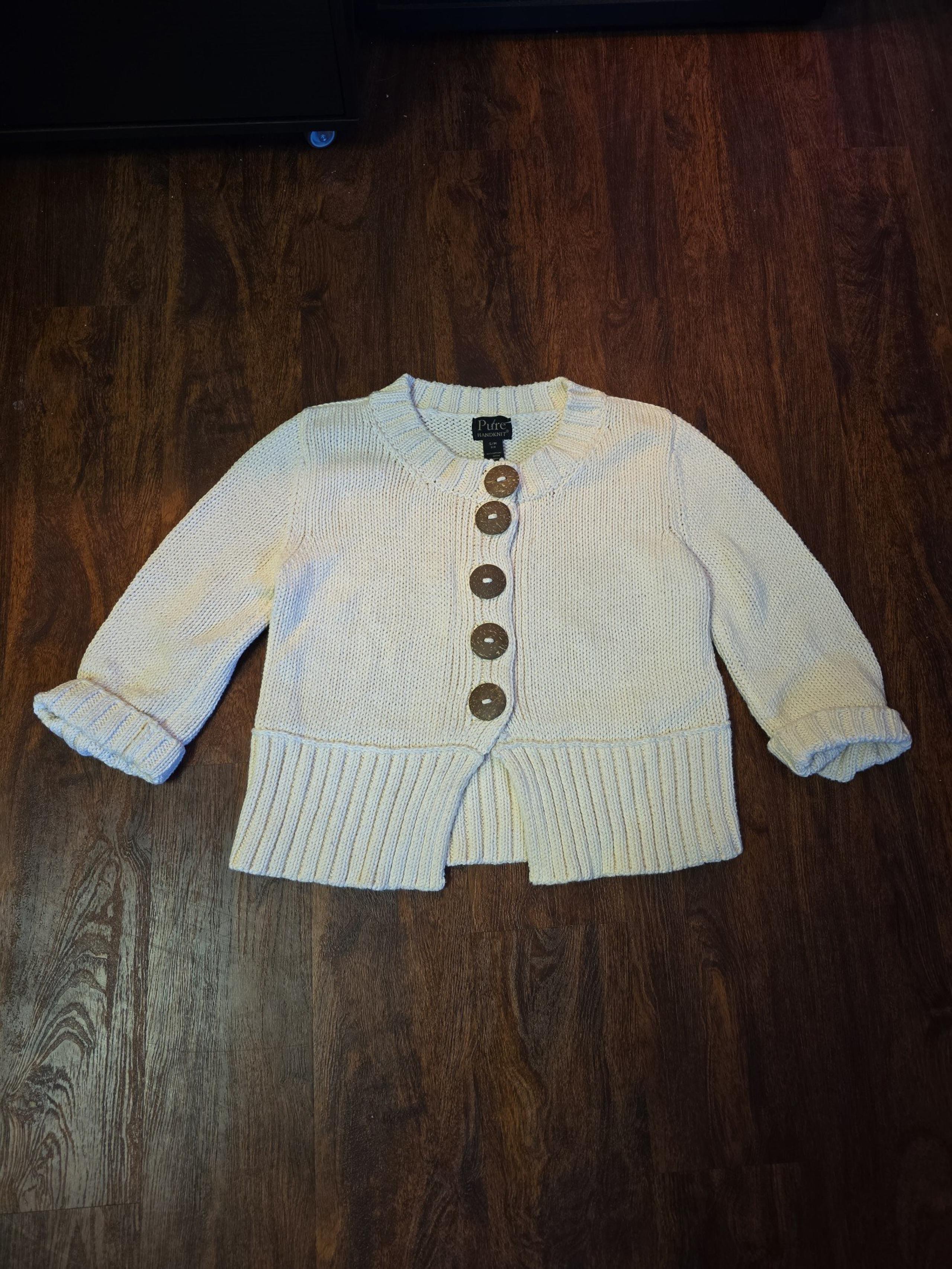 Pure Handknit Chunky Sweater size small