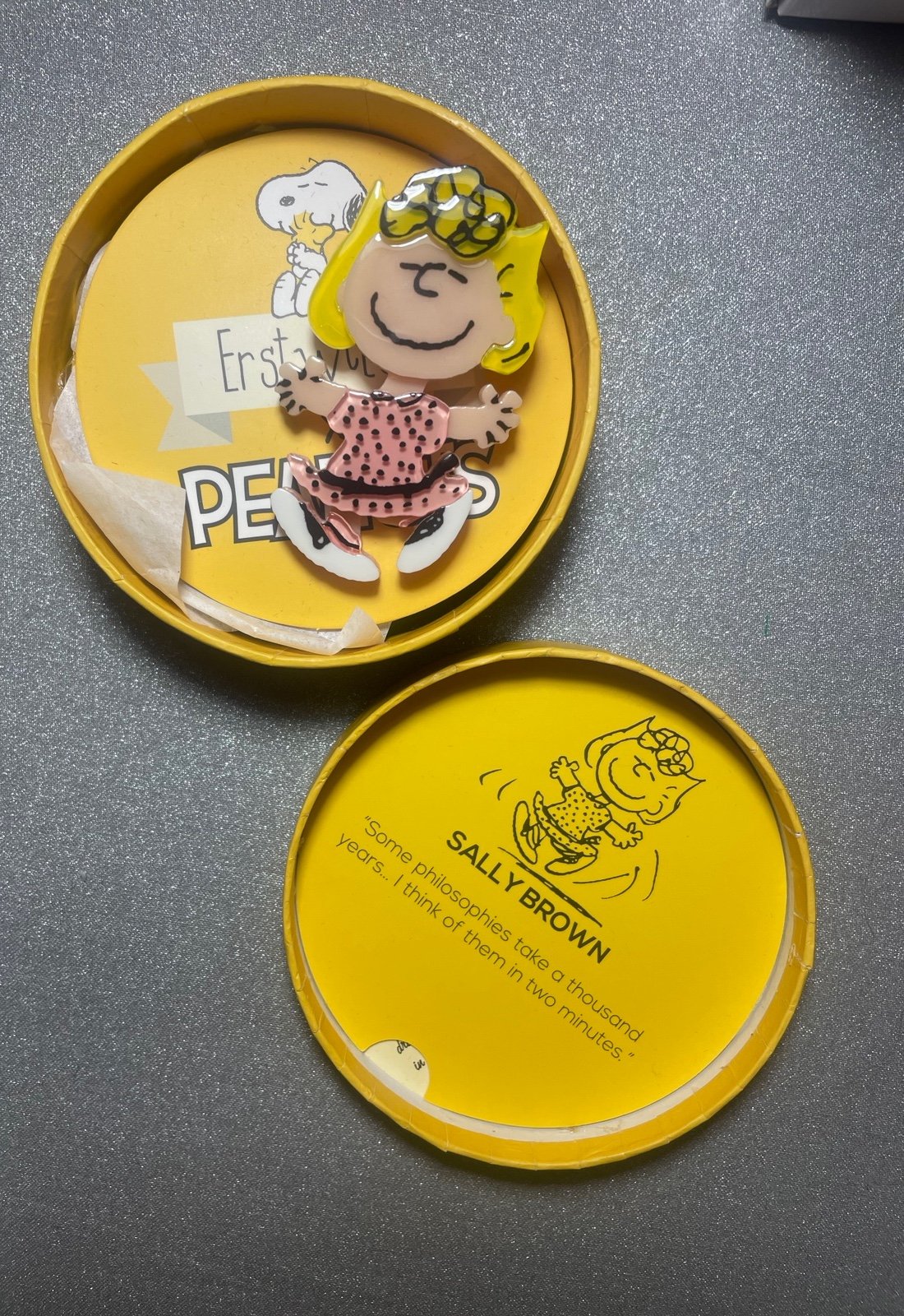Erstwilder peanuts Sally Brown brooch